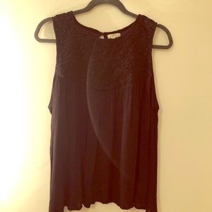 Black super flowy sleeveless top